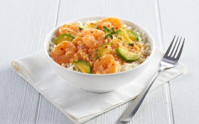 Asian Style Umami Shrimp with Rice & Zucchini